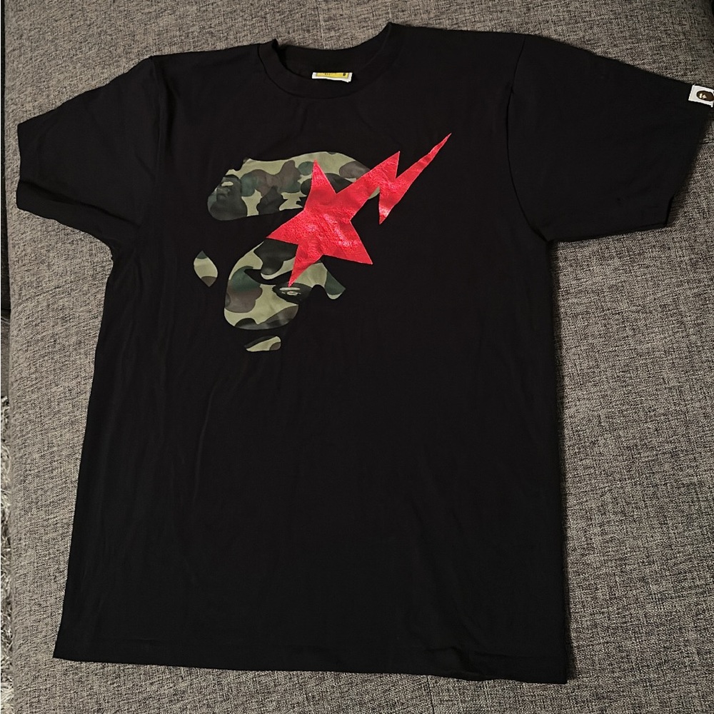 BAPE 1ST CAMO APE FACE STA TEE